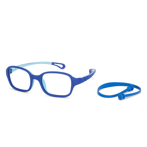 Hooper Online Sky Blue Full Rim Rectangle left side