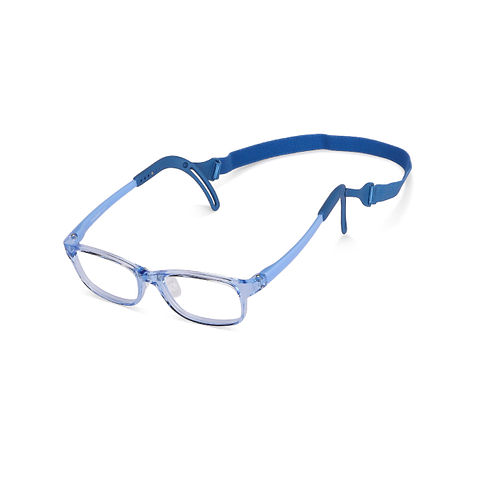 Hooper Online Blue Transparent Full Rim Rectangle left side