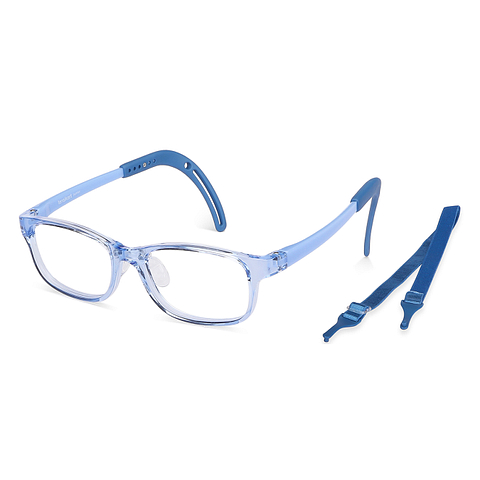 Hooper online Sky Blue Transparent Full Rim Rectangle right side