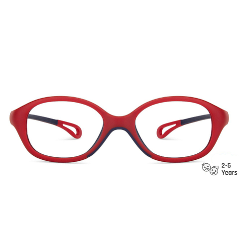 Hooper online Matte Red Blue Full Rim Round left side