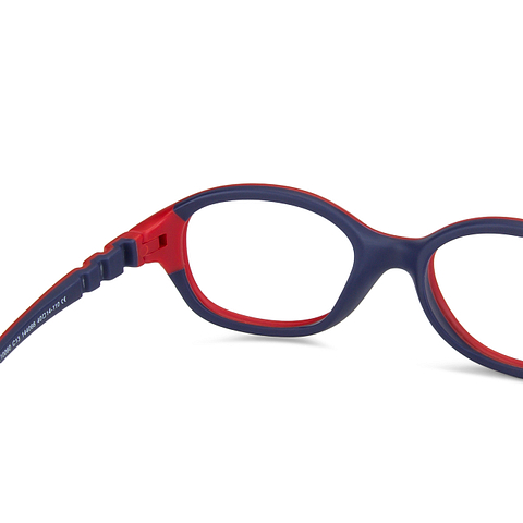 Hooper online Matte Red Blue Full Rim Round left side