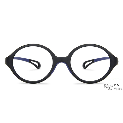 Hooper online Matte Black Blue Full Rim Round left side