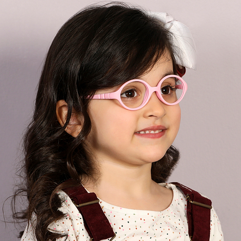 Hooper Online Pink Transparent Full Rim Round left side