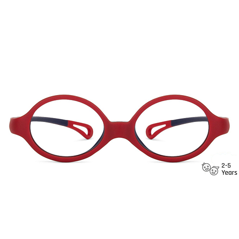 Hooper online Matte Red Blue Full Rim Oval left side