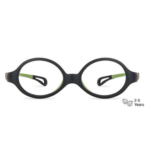 Hooper online Matte Black Green Full Rim Oval left side