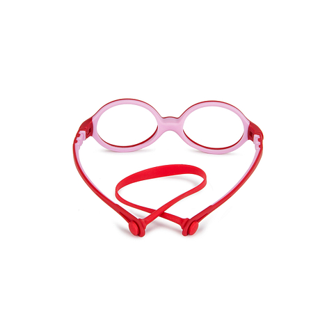 Hooper online Matte Red Pink Full Rim Oval left side