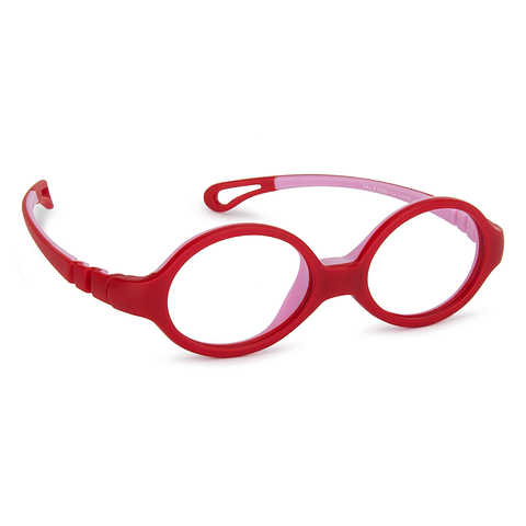 Hooper online Matte Red Pink Full Rim Oval left side