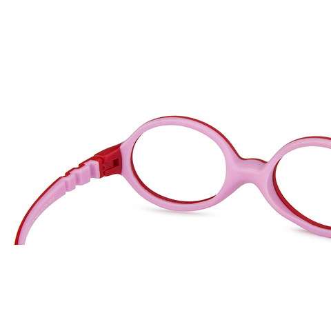 Hooper online Matte Red Pink Full Rim Oval left side