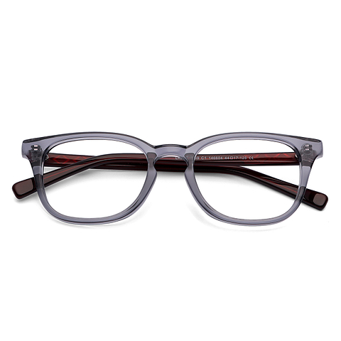 Hooper Online Gray Transparent Full Rim Rectangle left side