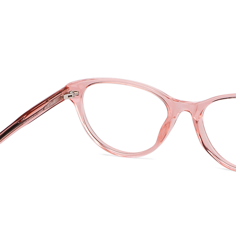 Hooper Online Pink Transparent Full Rim Cat Eye right side