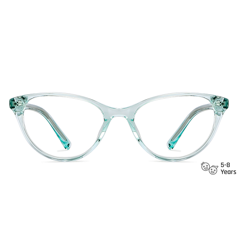 Hooper Online Green Transparent Full Rim Cat Eye left side