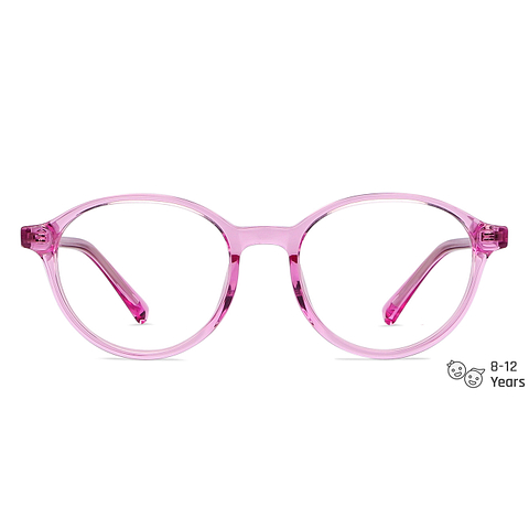 Hooper Online Pink Transparent Full Rim Round left side
