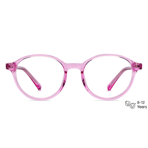 Hooper online Pink Transparent Full Rim Round left side