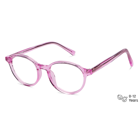 Hooper Online Pink Transparent Full Rim Round right side