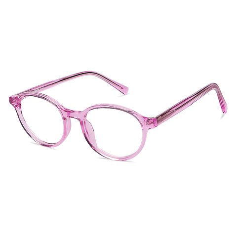 Hooper online Pink Transparent Full Rim Round right side