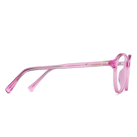 Hooper online Pink Transparent Full Rim Round left side