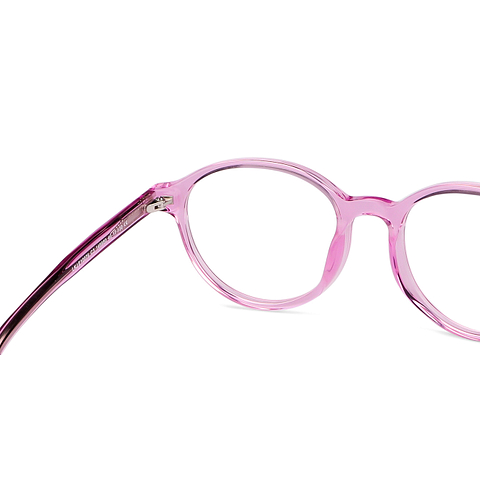 Hooper online Pink Transparent Full Rim Round right side