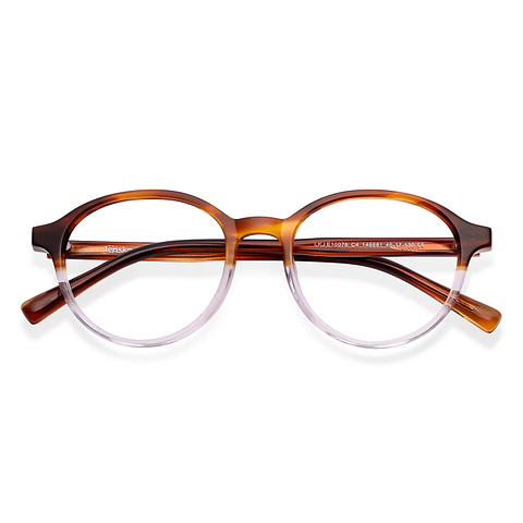 Hooper Online Brown Transparent Full Rim Round left side
