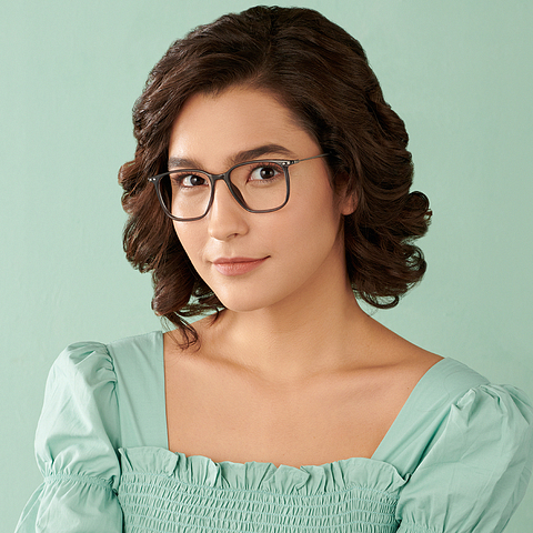 Lenskart Air Online Gray Transparent Full Rim Square right side