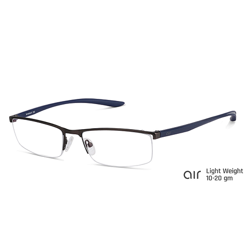 Lenskart Air Online Grey Half Rim Rectangle left side