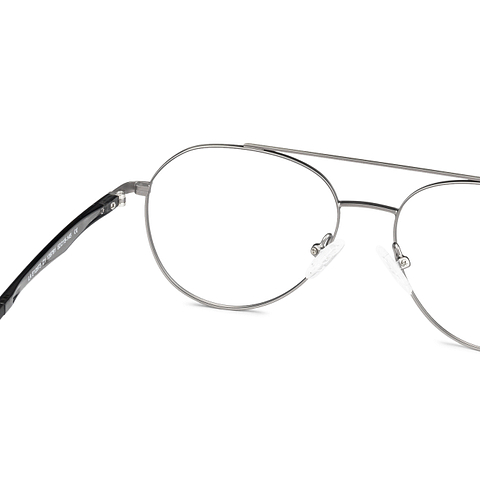Lenskart Air Online Mid Gunmetal Full Rim Aviator left side