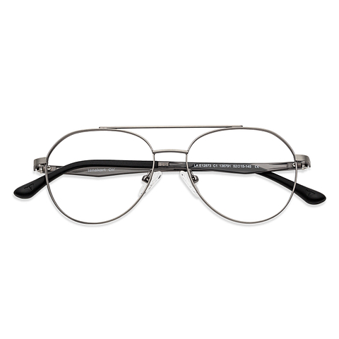 Lenskart Air Online Mid Gunmetal Full Rim Aviator right side