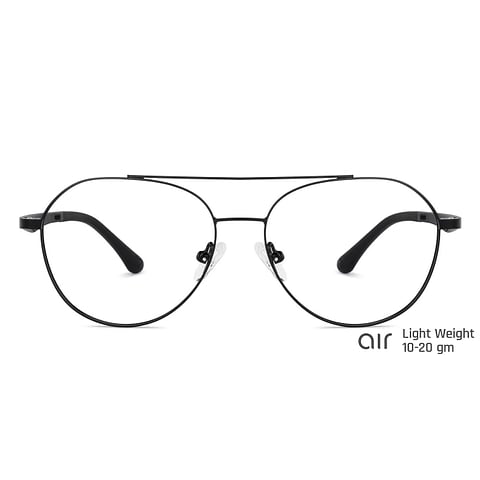 Lenskart Air Online Black Full Rim Aviator left side