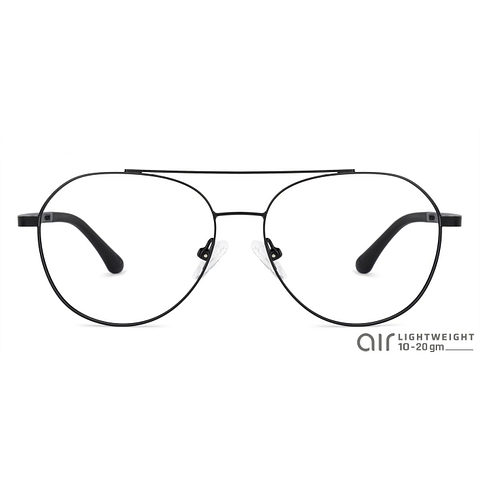 Lenskart Air Online Black Full Rim Aviator left side