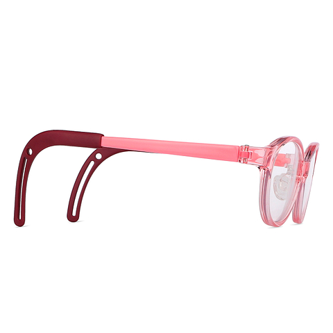 Hooper online Pink Transparent Full Rim Oval left side