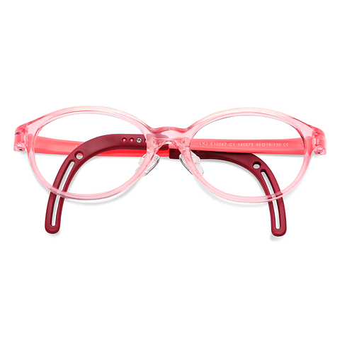 Hooper online Pink Transparent Full Rim Oval left side