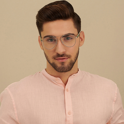 Lenskart Air Online Silver Full Rim Aviator right side
