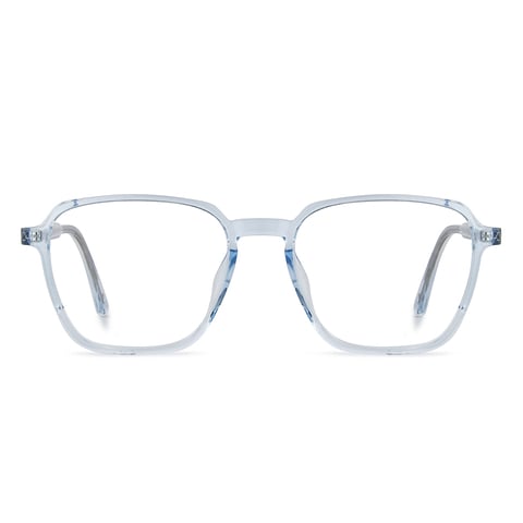 Lenskart Air LA Blue Transparent Full Rim Square left side