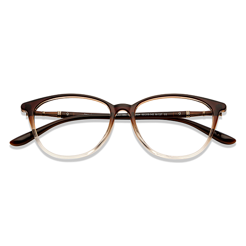 Lenskart Air Online Brown Transparent Full Rim Cat Eye left side