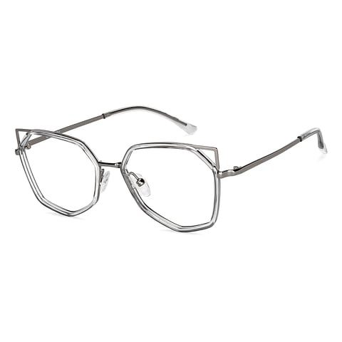Lenskart Air Online Silver Full Rim Cat Eye left side