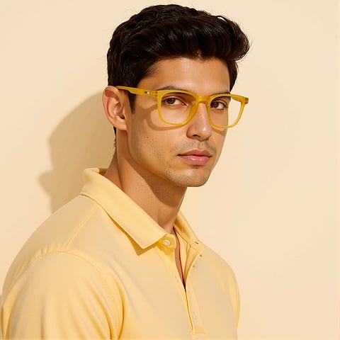 Lenskart Hustlr Amber Full Rim Square left side