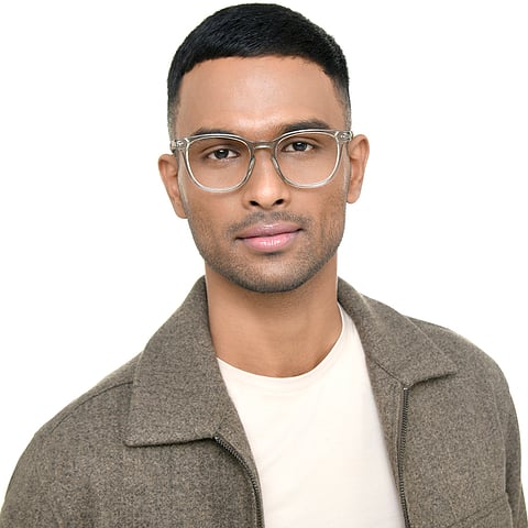 Lenskart Hustlr Ash grey-Ace Full Rim Square right side
