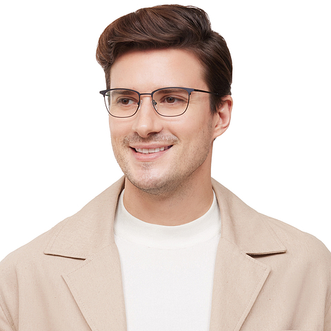 Lenskart Air Black Full Rim Rectangle left side