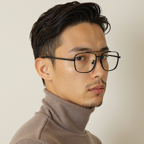 Lenskart Black Full Rim Aviator right side