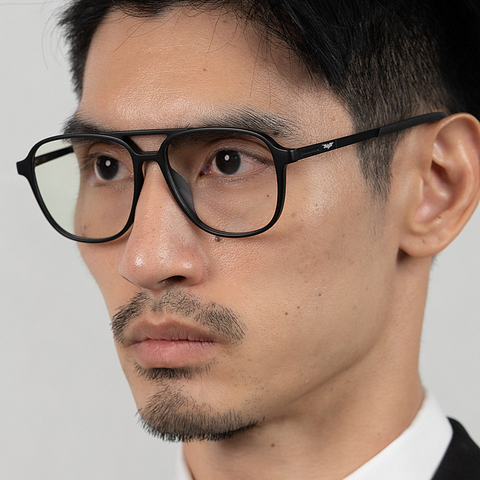 Lenskart Black Full Rim Aviator left side
