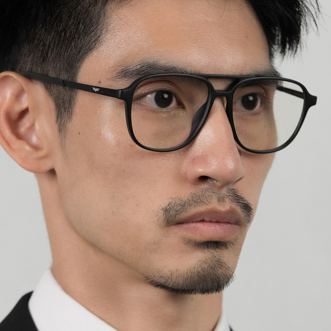 Lenskart Black Full Rim Aviator left side