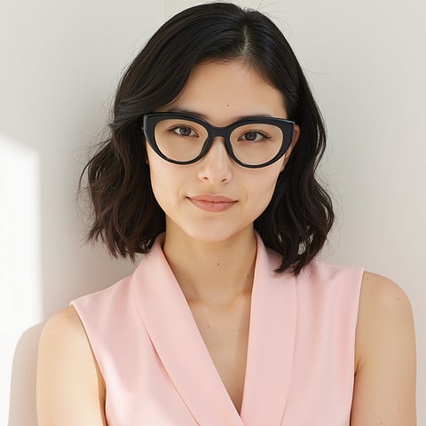 Lenskart Air Black Full Rim Cat Eye right side