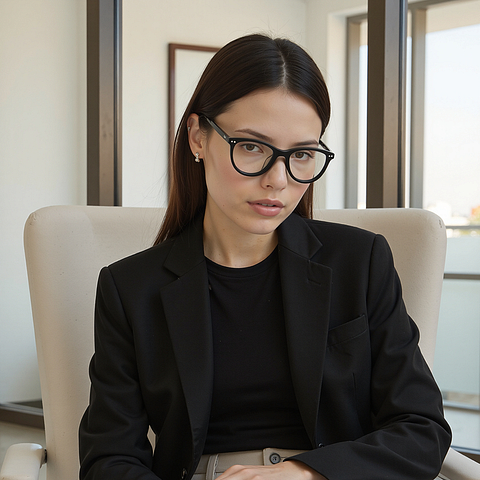 Lenskart Black Full Rim Cat Eye left side