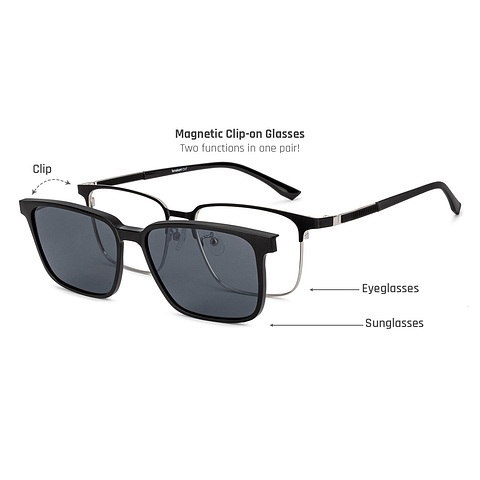 Lenskart Air Black Full Rim Clubmaster left side