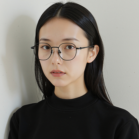 Lenskart Black Full Rim Geometric left side
