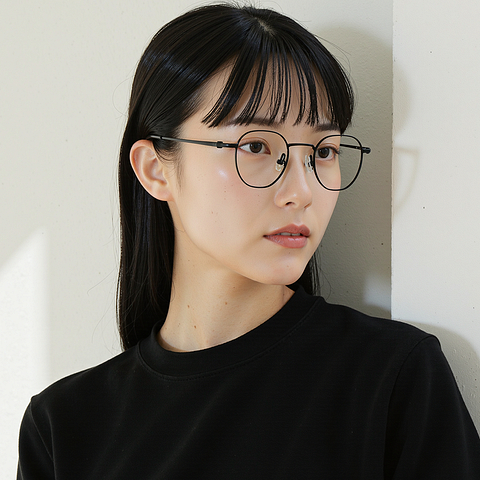 Lenskart Black Full Rim Geometric right side