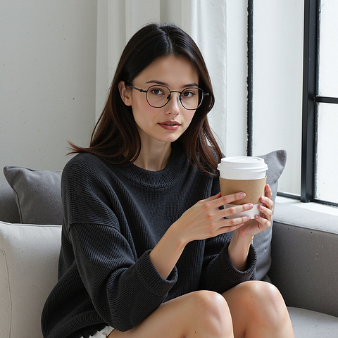 Lenskart Black Full Rim Geometric right side