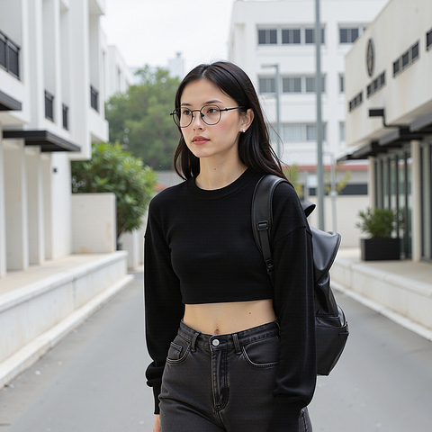 Lenskart Black Full Rim Geometric right side