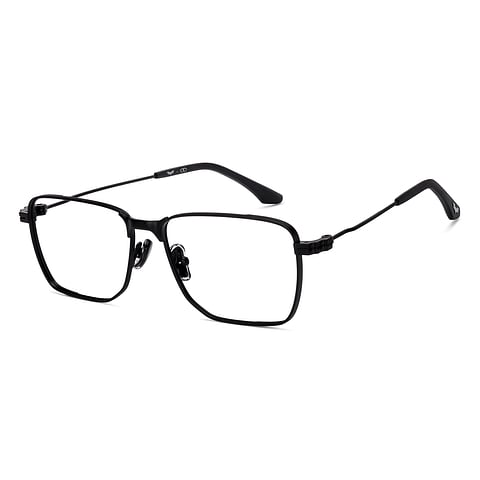 Lenskart STUDIO Black Full Rim Rectangle left side