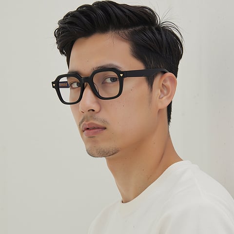 Lenskart STUDIO Black Full Rim Geometric right side