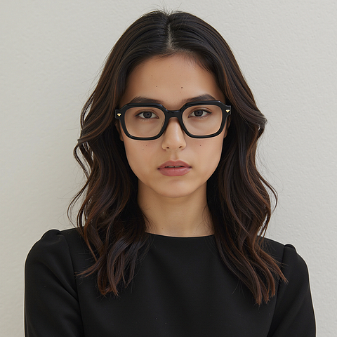 Lenskart STUDIO Black Full Rim Geometric left side